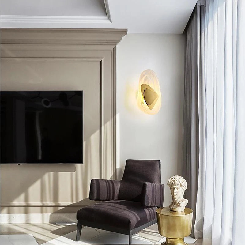 Luxury Modern Crystal Black Gold Wall Lamp Designer Creative Art Bedroom Living Room Background Bedside Porch Indoor Fixtures