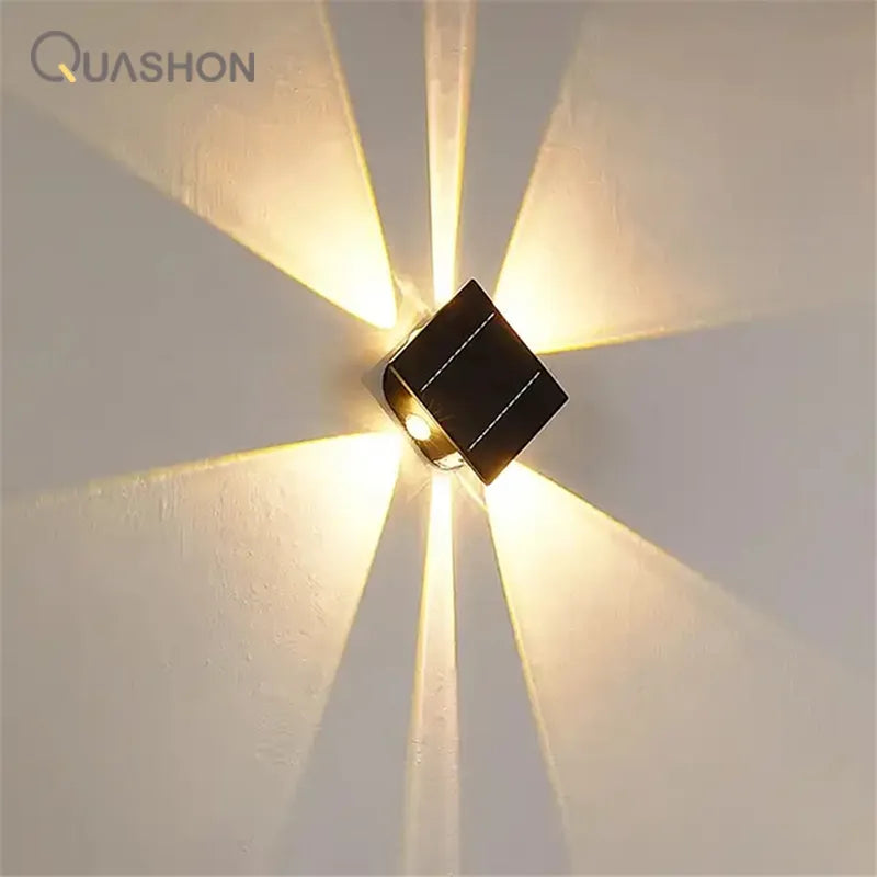 Outdoor LED Solar Wall Light ABS Garden IP54 Waterproof Decoration Wall Light Solar Panel Up and Down Wall Lamp Street Lamps