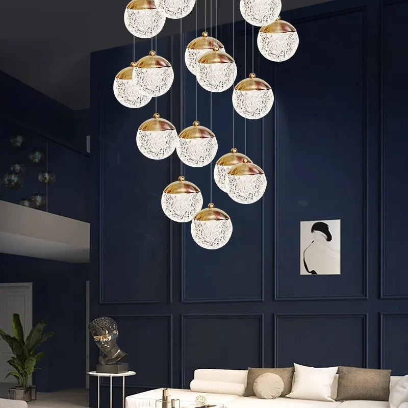Nordic home decoration, stair chandelier, living room and dining room Pendant lights, ceiling light, indoor lighting