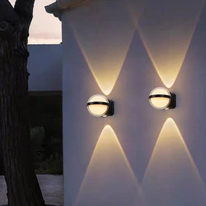Led Outdoor Wall Lamp Ip65 Waterproof Circular Indoor and Outdoor Corridor Aisle Courtyard Living Room Bedroom Wall Lamp