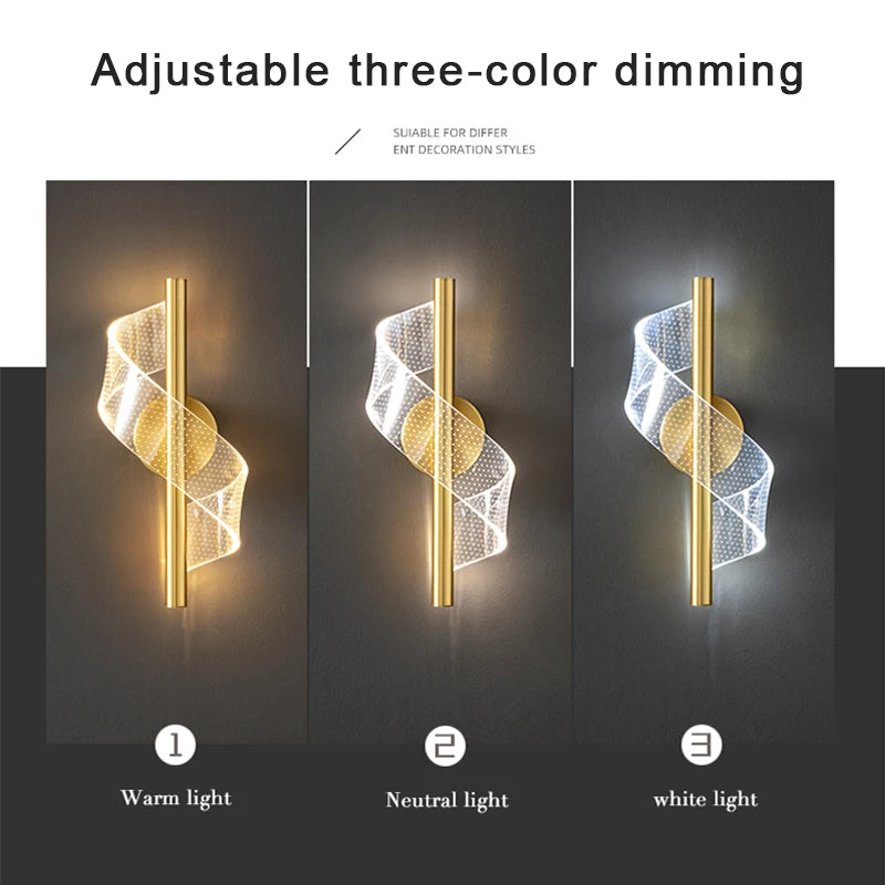Modern LED Wall Lamp Indoor Lighting For Home Bedroom Bedside Living Room Lamp Stairs Decoration Internal Wall Sconce Light