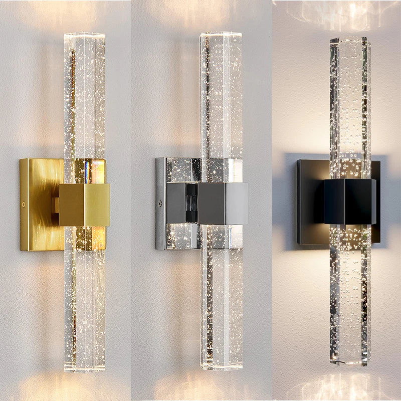 Modern Bubble Crystal LED Wall Lamps Bathroom Dresser Living Room Bedroom Mirror Wall Sconces Indoor Decoration Lighting Lustres