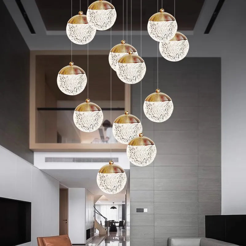 Nordic home decoration, stair chandelier, living room and dining room Pendant lights, ceiling light, indoor lighting